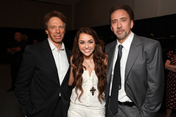 Jerry Bruckheimer Miley Cyrus and Nicholas Cage