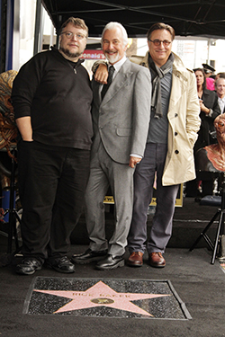Producer Guillermo del Toro, Rick Baker and Andy Garcia